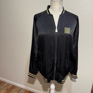 LuLaRoe Long Sleeve Full Zip Black/Gold Lined Jacket - Women's - Small - NWT